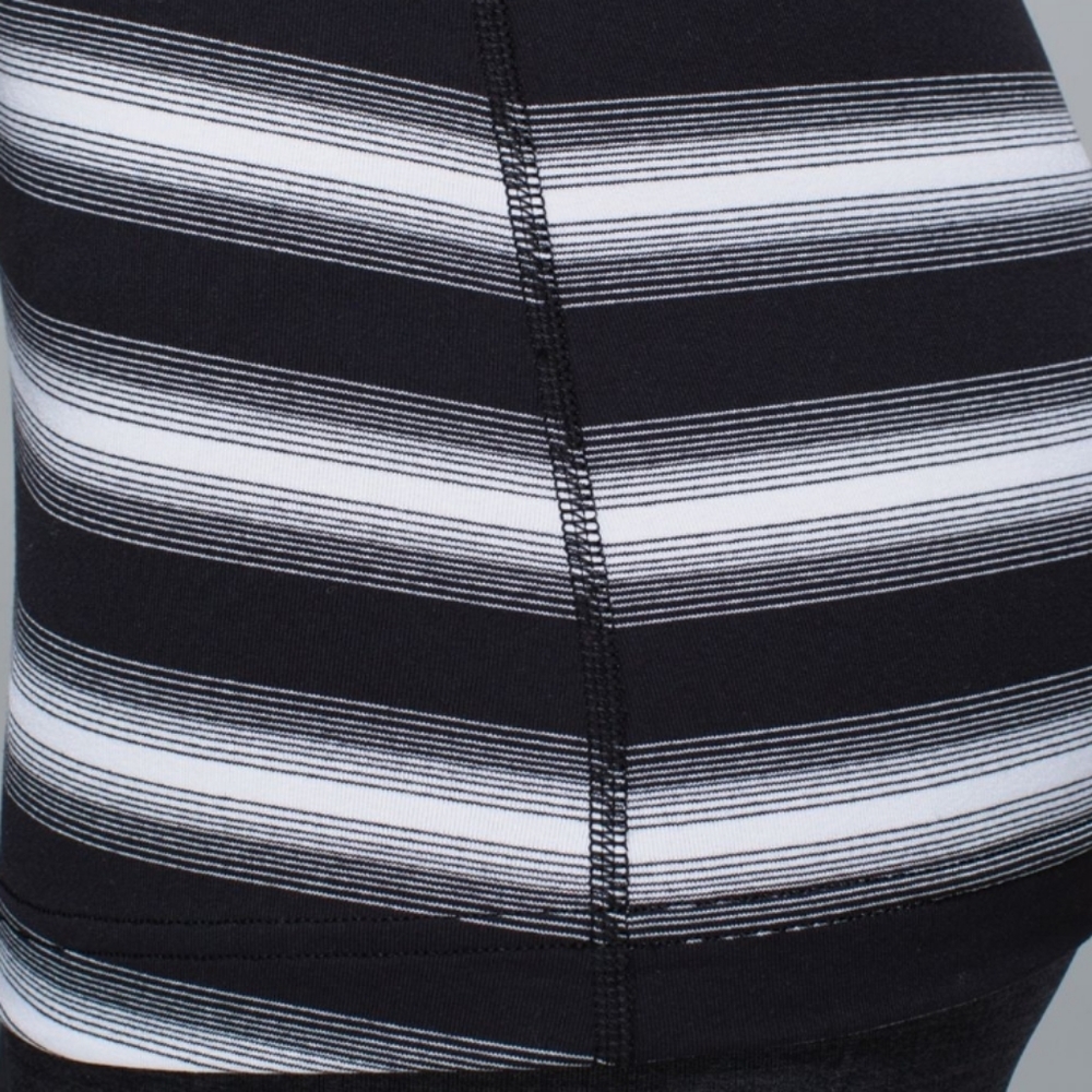Lululemon Cool Racerback Capilano Stripe Black White tank top - Picture 2 of 11